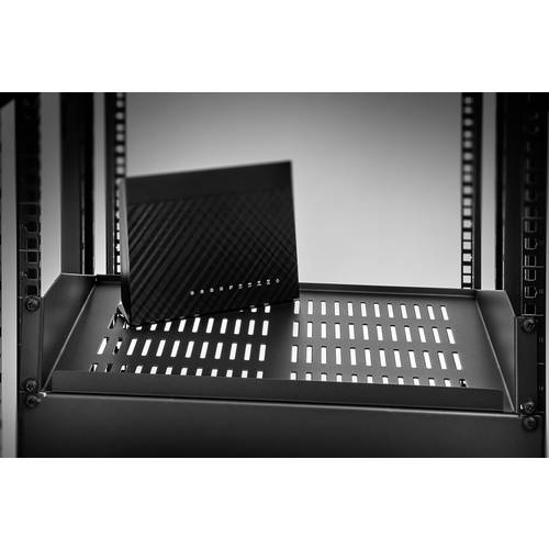 Thumbnail - Renkforce RF-3432144 19 Zoll Netzwerkschrank-Geräteboden 2 HE Geeignet für Schranktiefe: ab 400 mm Schwarz