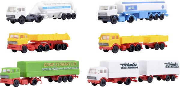 Kibri 36980 Z LKW Modell  6er-Set LKW-Sattelzüge