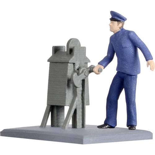 Viessmann Modelltechnik H0 Schrankenwärter Bemalt, Stehend