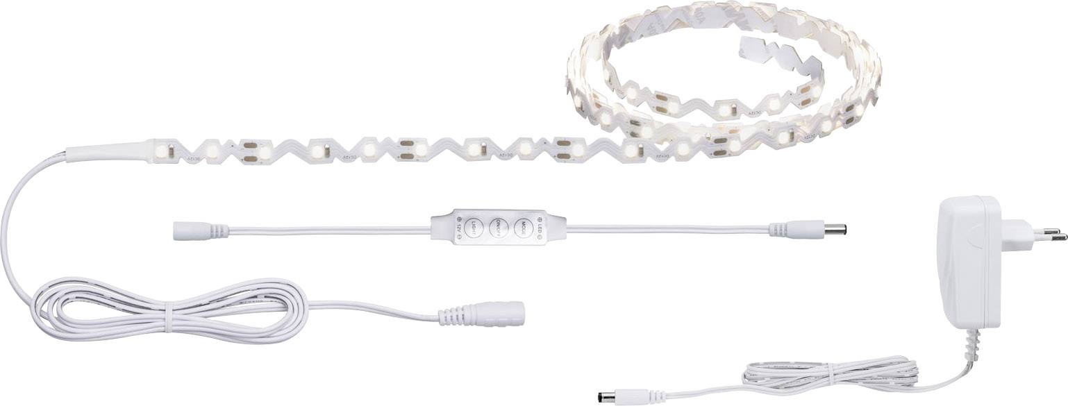 LED-Streifenbeleuchtung mit Fernbedienung und Netzteil, ideal zur dekorativen Beleuchtung.