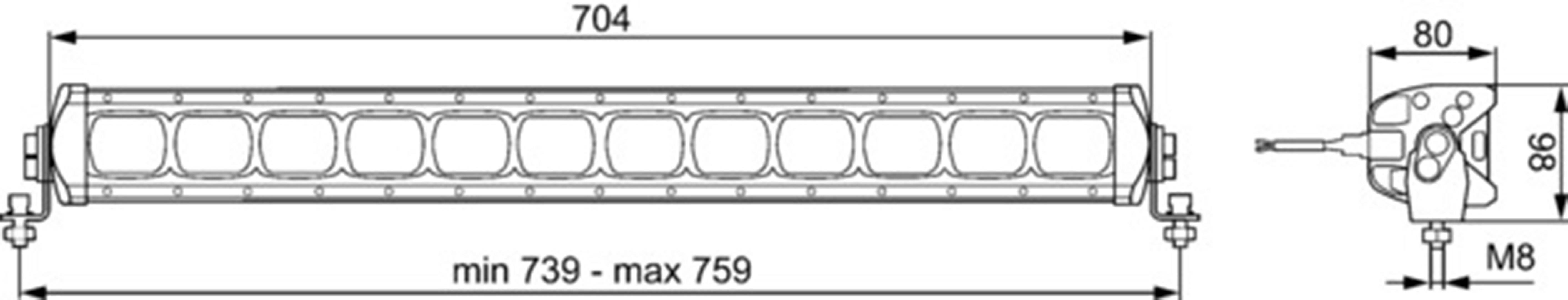 Arbeitsscheinwerfer 24 V 88 W LED 6.500 K 5.500 lm HELLA universell einsetzbar-5