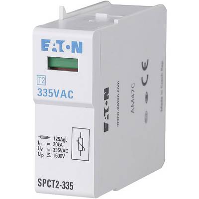 Überspannungsableiter von Eaton, Modell SPCT2-335, schützt elektrische Systeme vor Überspannung. Geeignet für 335V, CE-zertifiziert.