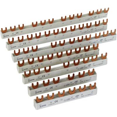 Kamm-Schienen aus Kunststoff mit Kupferschienen, verwendet in elektrischen Verteilerkästen zur sicheren Verteilung von Strom.