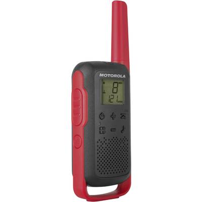 MOTOROLA SOLUTIONS - Motorola Talkabout T62 - Tragbar - Zwei-Wege Funkgerät - PMR - 446 MHz - 16 Kanäle - Schwarz, Rot (-7