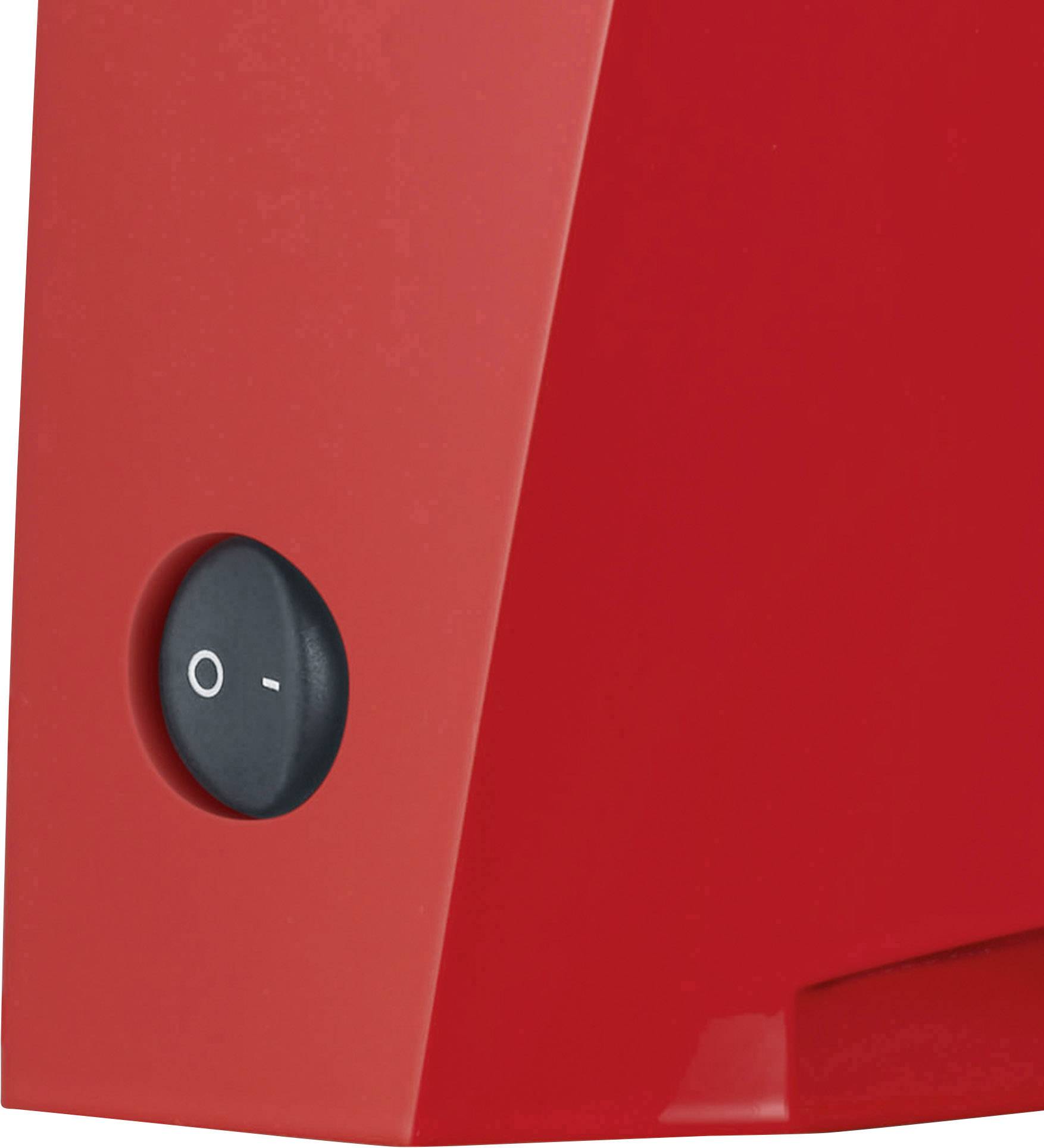 Roter Kippschalter mit den Positionen '0' und 'I', womit der aktuelle Status eines verbundenen Geräts angezeigt wird.