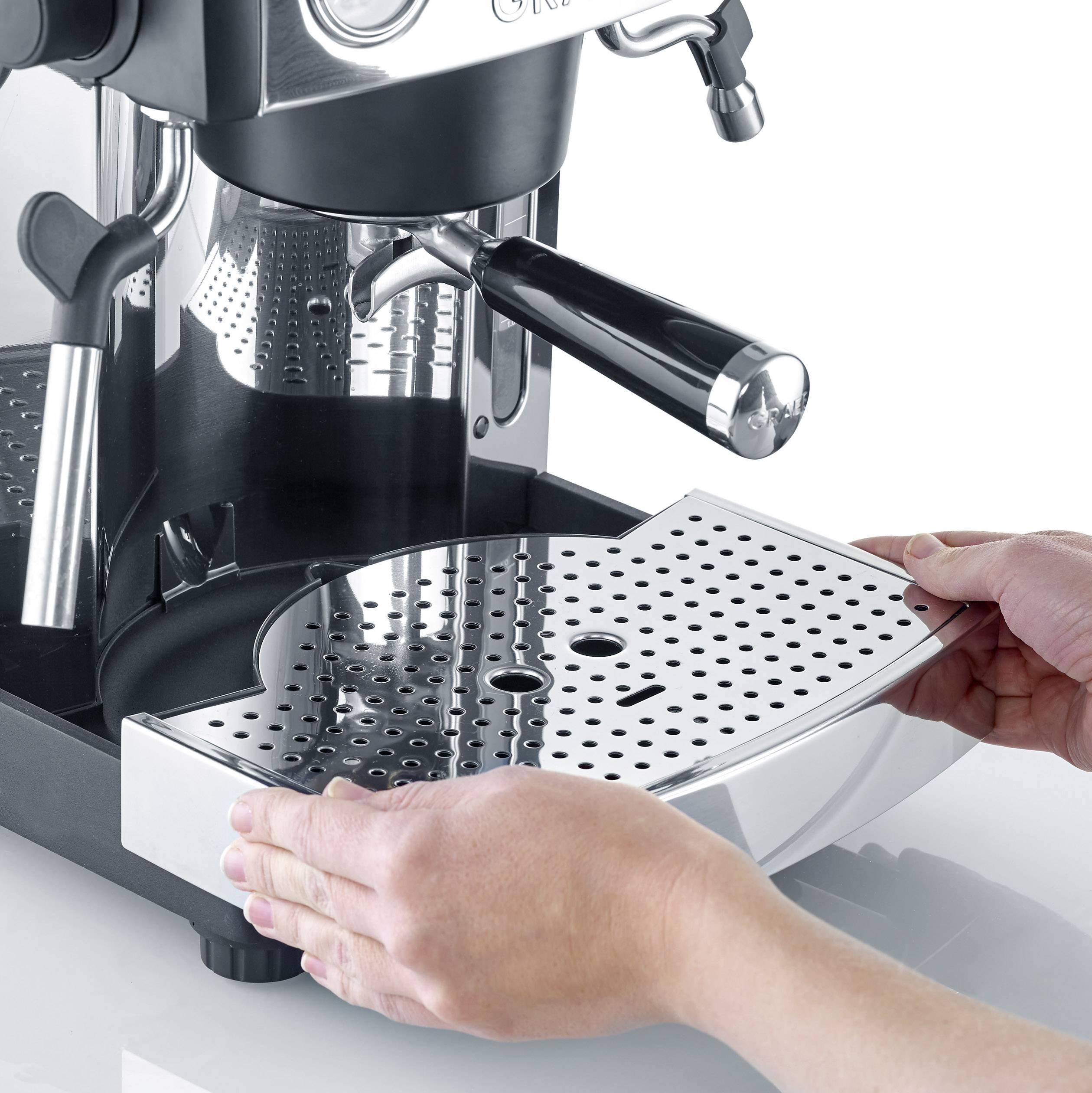 Graef ES902EU Espressomaschine mit Siebträger Edelstahl, Schwarz 2515 W mit Milchaufschäumdüse-5