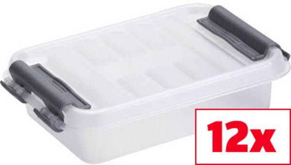 Helit Aufbewahrungsbox Q-line Transparent 200 l (B x H x T) 77 x 30 x 118 mm 12 St.