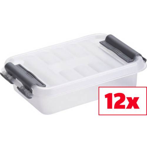 Helit Aufbewahrungsbox Q-line Transparent 0.2 l (B x H x T) 77 x 30 x 118 mm 12 St.