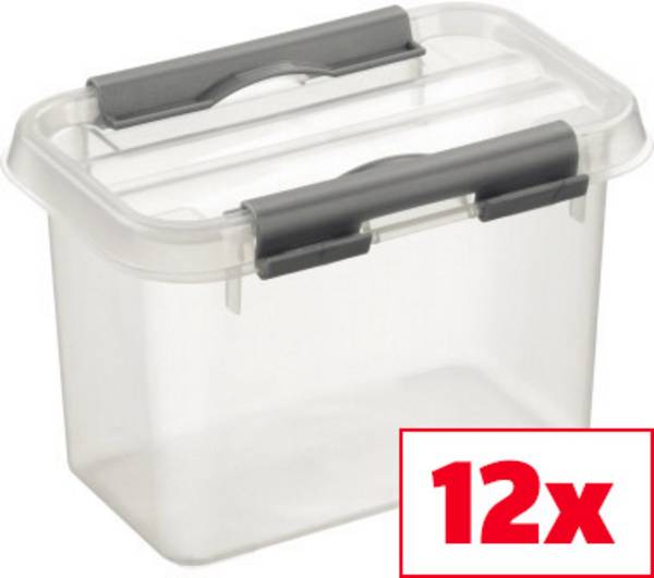 Helit Aufbewahrungsbox Sunware Q-line Transparent 800 l (B x H x T) 10 x 10.3 x 15 cm 12 St.