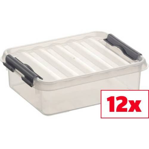 Helit Aufbewahrungsbox Sunware Q-line Transparent 1 l (B x H x T) 150 x 60 x 200 mm 12 St.