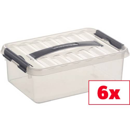 Helit Aufbewahrungsbox Sunware Q-line Transparent 4 l (B x H x T) 200 x 100 x 300 mm 6 St.