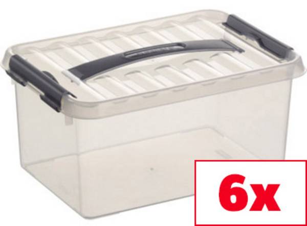 Helit Aufbewahrungsbox Sunware Q-line Transparent 6 l (B x H x T) 20 x 14 x 30 cm 6 St.