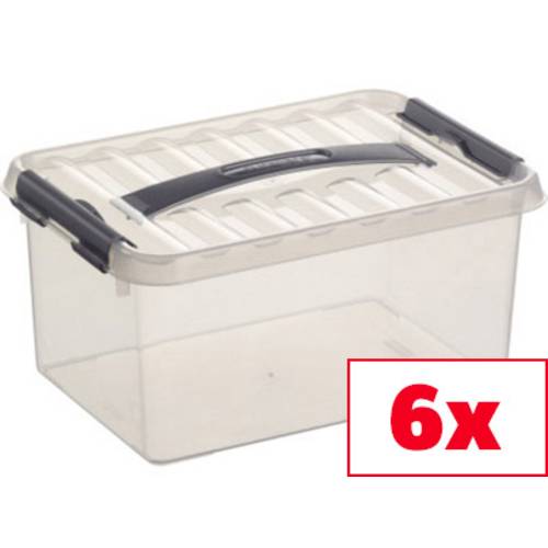 Helit Aufbewahrungsbox Sunware Q-line Transparent 6 l (B x H x T) 200 x 140 x 300 mm 6 St.