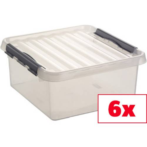 Thumbnail - Helit Aufbewahrungsbox Sunware Q-line Transparent 18 l (B x H x T) 400 x 180 x 400 mm 6 St.