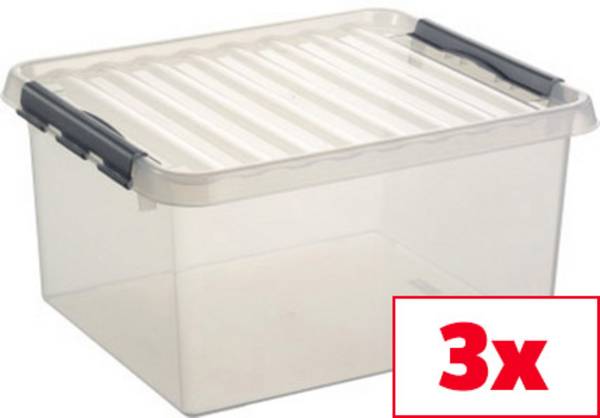 Helit Aufbewahrungsbox Sunware Q-line Transparent 36 l (B x H x T) 40 x 26 x 50 cm 3 St.