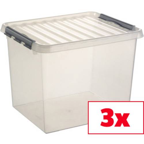 Helit Aufbewahrungsbox Sunware Q-line Transparent 52 l (B x H x T) 500 x 400 x 380 mm 3 St.