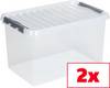 Helit Aufbewahrungsbox Sunware Q-line Transparent 72 l (B x H x T) 40 x 60 x 42 cm 2 St.