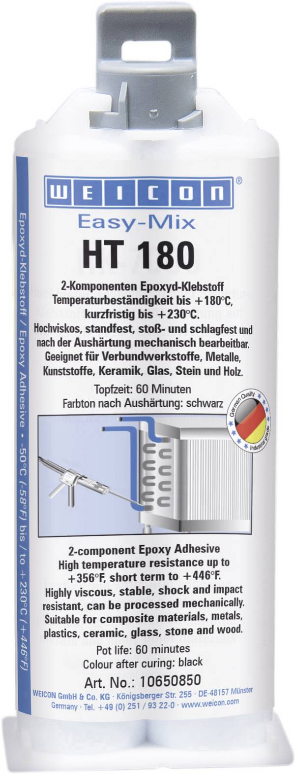 WEICON Easy-Mix HT 180 Zwei-Komponentenkleber 10044884 50 ml