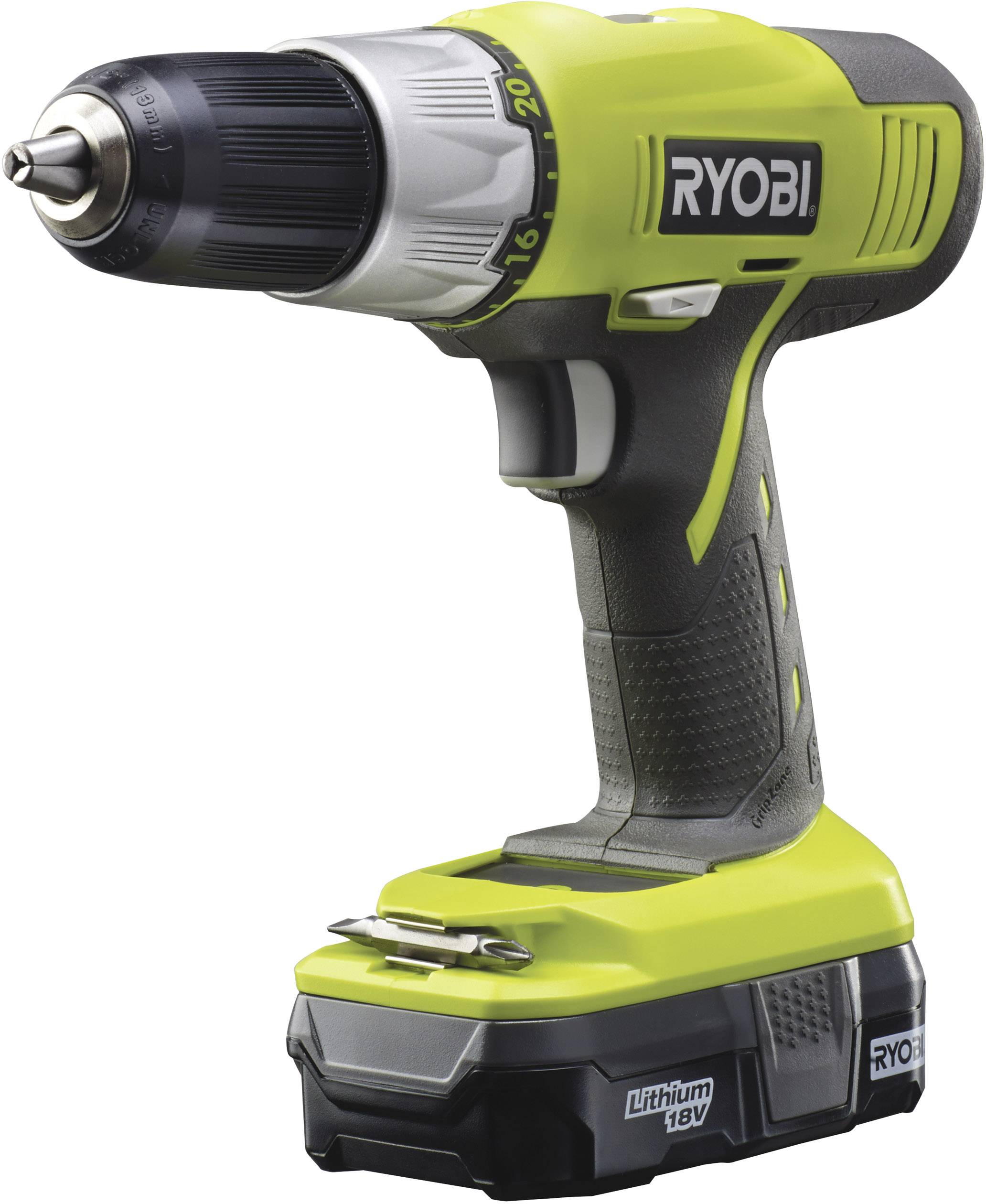 Ryobi R18DDP L13S Akku Bohrschrauber 18 V 1.3 Ah Li Ion inkl. Akku, inkl. Tasche Ryobi R18DDP L13S Akku Bohrschrauber 18 V 1.3 Ah Li Ion inkl. Akku, inkl. Tasche