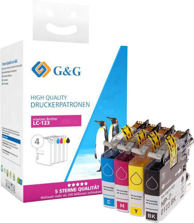 G&G Toner G&G Brother LC123VALBP     Multipack comp. bk/ye/cy/ma