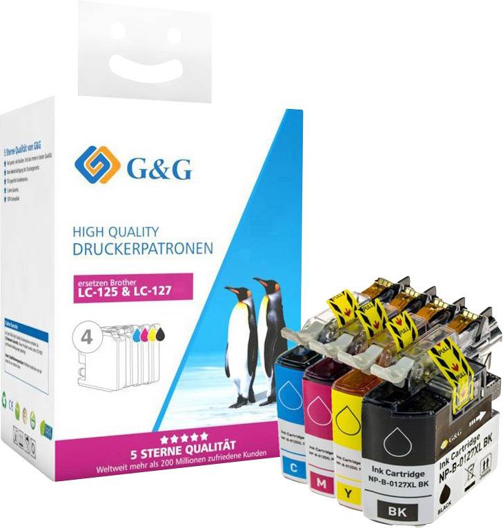 G&G Toner G&G Brother LC127XLVALBP   Multipack comp. bk/ye/cy/ma