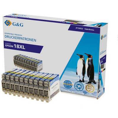 G&G Druckerpatrone ersetzt Epson 18XL, T1816, T1811, T1812, T1813, T1814 Kompatibel Kombi-Pack Schwarz, Cyan, Magenta, G