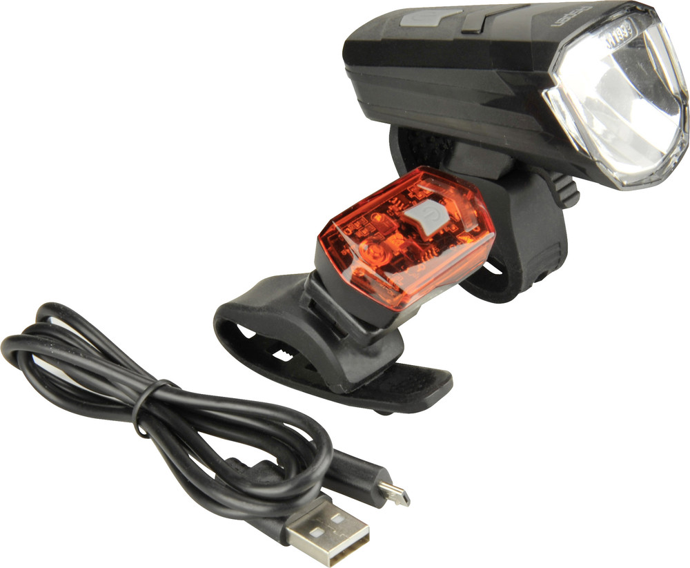 Fischer Fahrrad Fahrradbeleuchtung Set 85344 LED