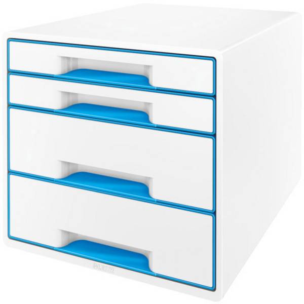 Leitz WOW Cube 5213 5213-20-36 Schubladenbox Weiß 4 x DIN A4 Anzahl der Schubfächer: 4