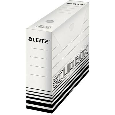 Leitz Archivbox 6127-00-01 80 mm x 257 mm x 330 mm Karton Weiß, Schwarz 10 St.