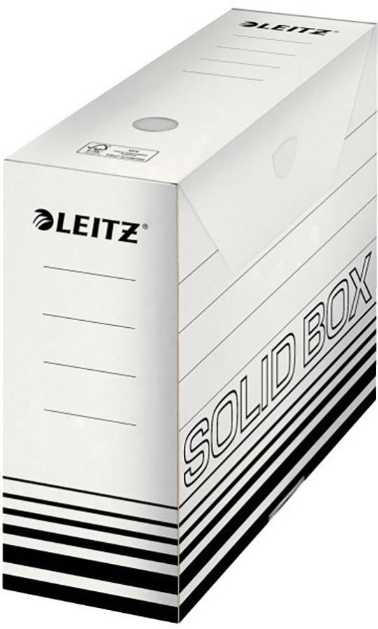 LEITZ 6128-00-01 Archiv-Schachtel DIN A4, Folio Weiß/Schwarz