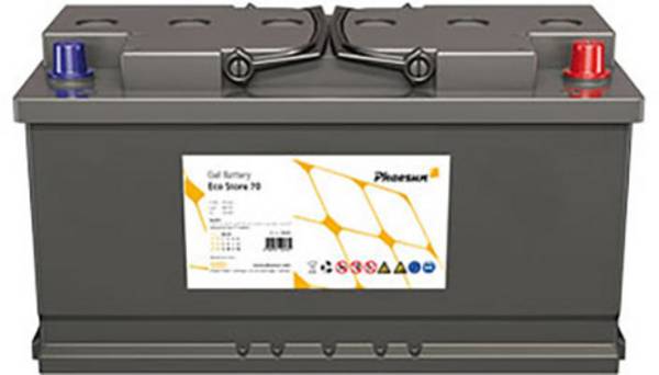 Phaesun Eco Store 70 340265 Solarakku 12 V 70 Ah Blei-Gel (B x H x T) 27.8 x 19 x 17.5 cm Konuspol