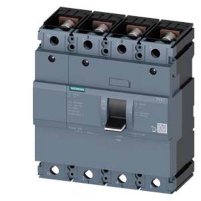 Ein grauer Siemens-Leistungsschalter mit vier Anschlüssen und Schalter in der Mitte, dient zur Steuerung elektrischer Stromkreise.