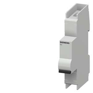 Ein grauer Leistungsschalter von Siemens, seitlich abgebildet, mit Hebel in der vorderen Position.