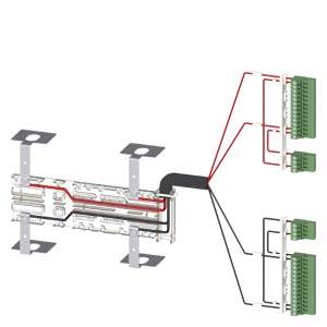 Ein Diagramm zeigt eine elektrische Verdrahtung, die mehrere Schaltungen verbindet. Kabel sind farblich unterschiedlich dargestellt.
