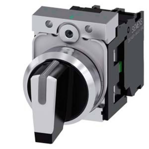 Siemens 3SU11502BL601NA0 3SU1150-2BL60-1NA0 Knebelschalter Schaltpositionen 3 2 x 45 ° 1 St.