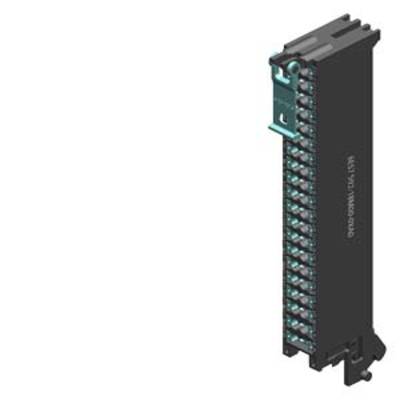 Ein schwarzer elektrischer Steckverbinder mit mehreren Anschlussklemmen ist seitlich abgebildet.