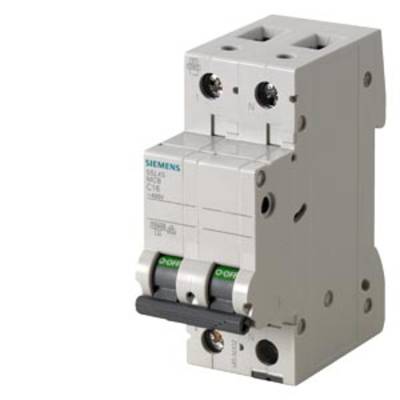 Ein Siemens-Leistungsschalter mit zwei Kippschaltern, geeignet für Schutz und Steuerung in elektrischen Anlagen.