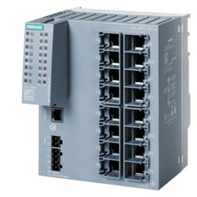 Ein grauer Siemens Kommunikationsmodul mit mehreren Ethernet-Anschlüssen, geeignet zur Integration in industrielle Netzwerke.