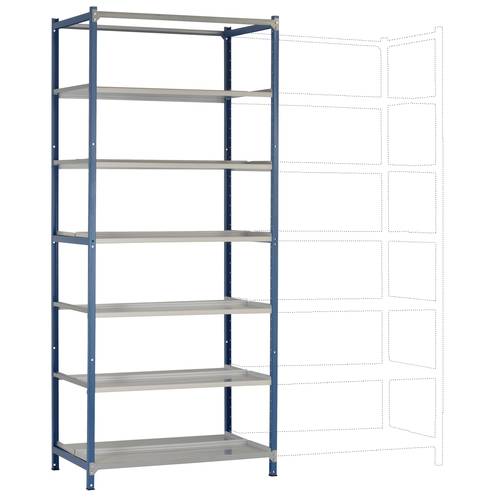 Manuflex RA2593.5007 Lagerregal-Grundmodul (B x H x T) 900 x 2250 x 600 mm Brillant-Blau, Verzinkt