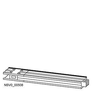 Ein technisches Diagramm eines Schienenteils zeigt eine rechteckige Metallstruktur mit seitlich befestigten Komponenten. Bezeichnet als 'NSVO_00508'.