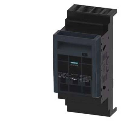 Ein schwarzer Leistungsschalter von Siemens wird in einem Elektroinstallationsschrank dargestellt.