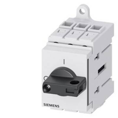 Ein Leistungsschalter von Siemens in Weiß mit drei Polen und einem grauen Kippschalter zur Stromkreiskontrolle.