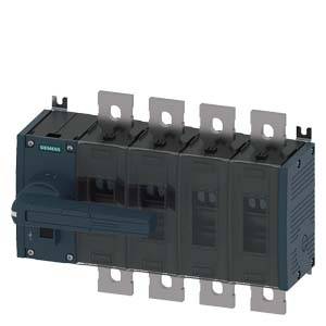 Ein mehrpoliger elektrischer Schalter von Siemens, verwendet zur Steuerung und Trennung von Stromkreisen in industriellen Anwendungen.