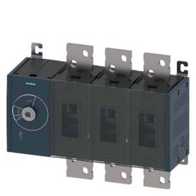 Ein quadratisches, schwarzes elektrisches Bauteil mit drei vertikalen Öffnungen und runden Schalter auf der linken Seite.