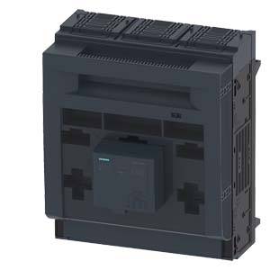Eine schwarze, rechteckige elektronische Komponente, möglicherweise ein Schaltschrankteil, mit mehreren Steckplätzen und Anschlüssen.