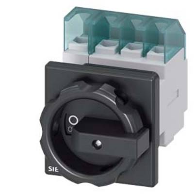 Schwarzer Drehschalter mit Positionsmarkierungen '0' und '1', montiert auf einer grauen Grundplatte mit vier Steckanschlüssen oben.