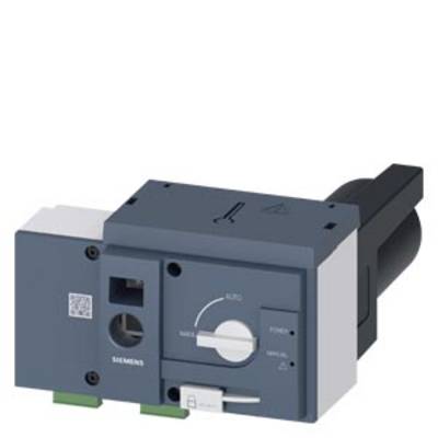 Ein elektrischer Schalter mit Drehknopf zur Steuerung von Auto-, Ein- und Aus-Positionen, hergestellt von Siemens.