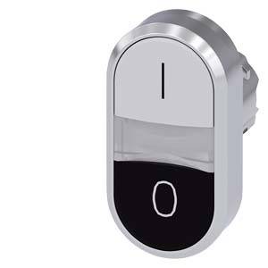 Siemens 3SU10513AB610AK0 3SU1051-3AB61-0AK0 Doppeldrucktaster tastend (B x H) 29.9 mm x 57.9 mm IP66, IP67, IP69/IP69K 1...