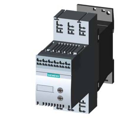 Ein elektrischer Siemens-Schütz in Seitenansicht, montiert an einer Halterung, mit Anschlussklemmen oben sichtbar.