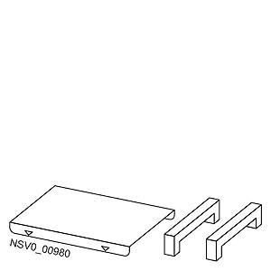 Montageanleitung für ein Regalbrett mit zwei Halterungen, identifiziert als 'NSVO_00980'.